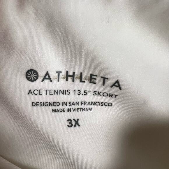 Athleta Ace White Tennis Skort 13.5” Plus Size 3X - Picture 11 of 13